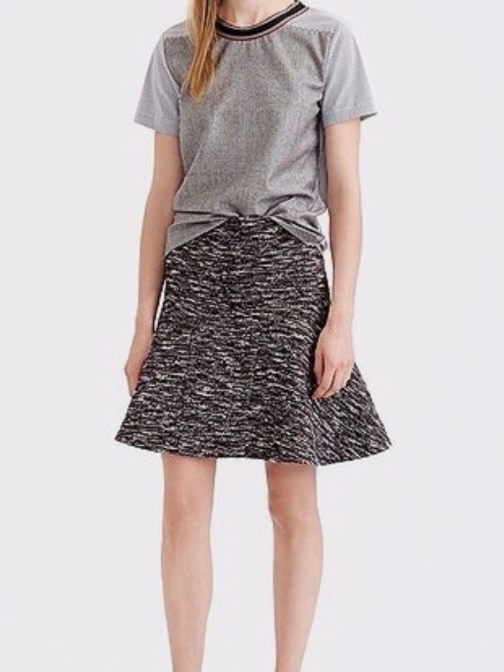 J Crew Tweed Flare Skirt